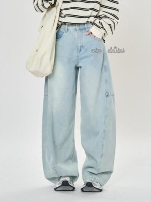 ✨ LEG JEANS BIG SIZE – RAW DENIM WANITA ✨