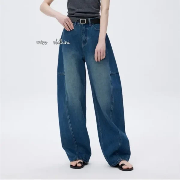 ✨ LEG JEANS BIG SIZE – RAW DENIM WANITA ✨