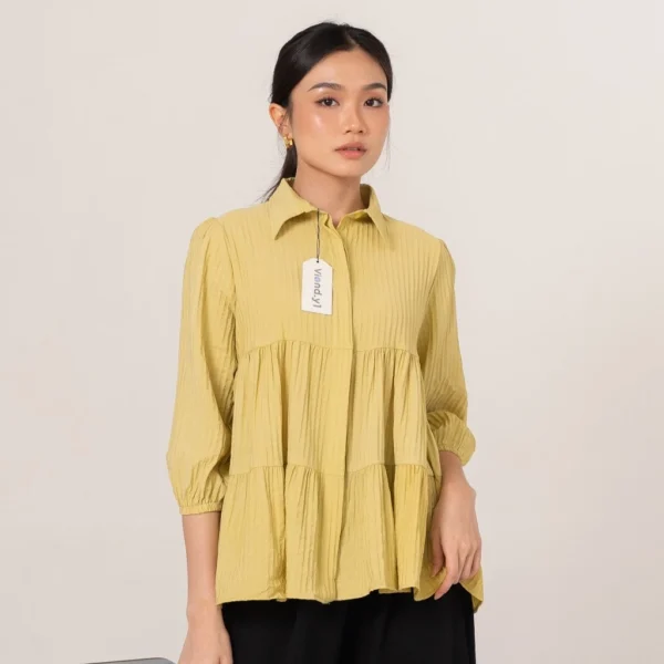 Atasan Cewek Korea Style | Blus Lengan 7/8 Premium