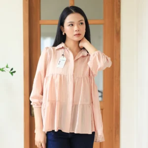 Atasan Cewek Korea Style | Blus Lengan 7/8 Premium