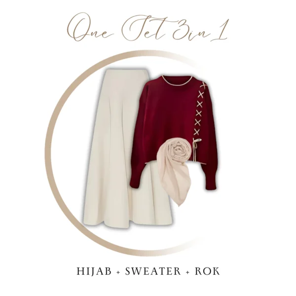 OOTD Hijab Remaja Kekinian 3in1 – Korean Style ✨