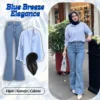 Setelan OOTD Wanita Kemeja Salur – Stylish, Casual & Kekinian ✨