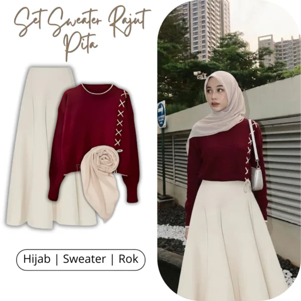 OOTD Hijab Remaja Kekinian 3in1 – Korean Style ✨